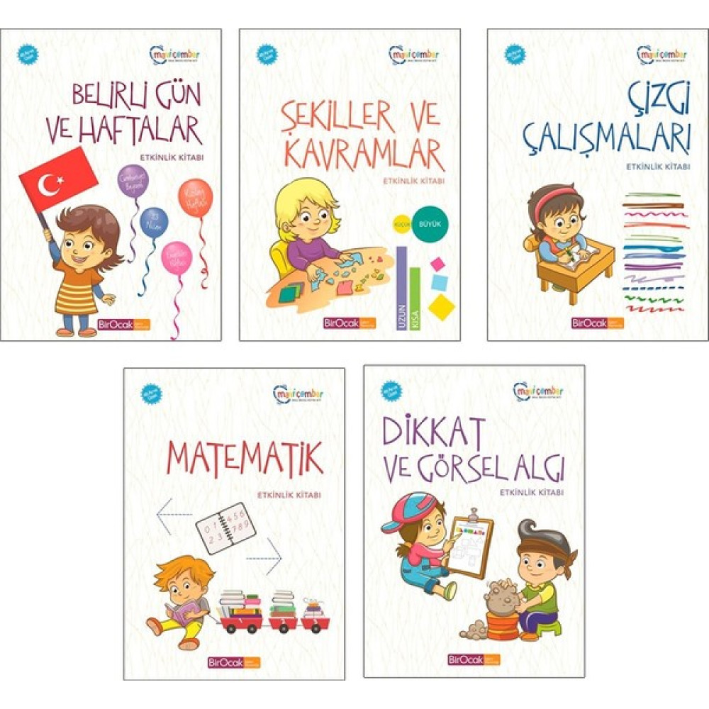 Bir Ocak Eğitim Yayıncılık Dikkat ve Görsel Algı Etkinlik Seti 5 Kitap (5 - 6 Yaş) Okul Öncesi Eğitici & Öğretici Kitaplar Fiyatı