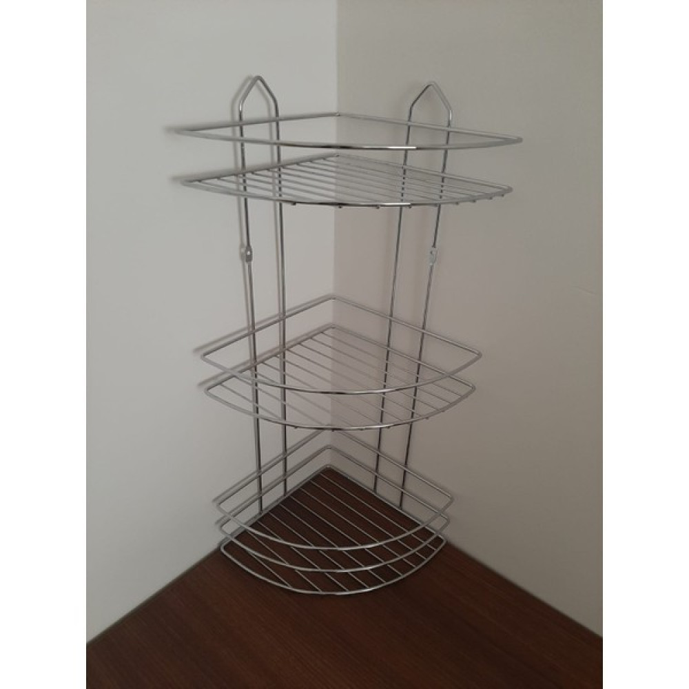 Bir Sürü Eşya Banyo Köşeliği- 3 Katlı- Paslanmaz- Krom Kaplama- Şampuan Sabun Rafı Banyo Rafı Fiyatı