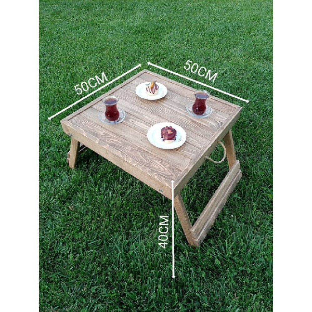 BİRAYSE Ahşap 50X50 Katlanır Piknik ve Kamp Sehpası Kamp & Piknik Masası Fiyatı