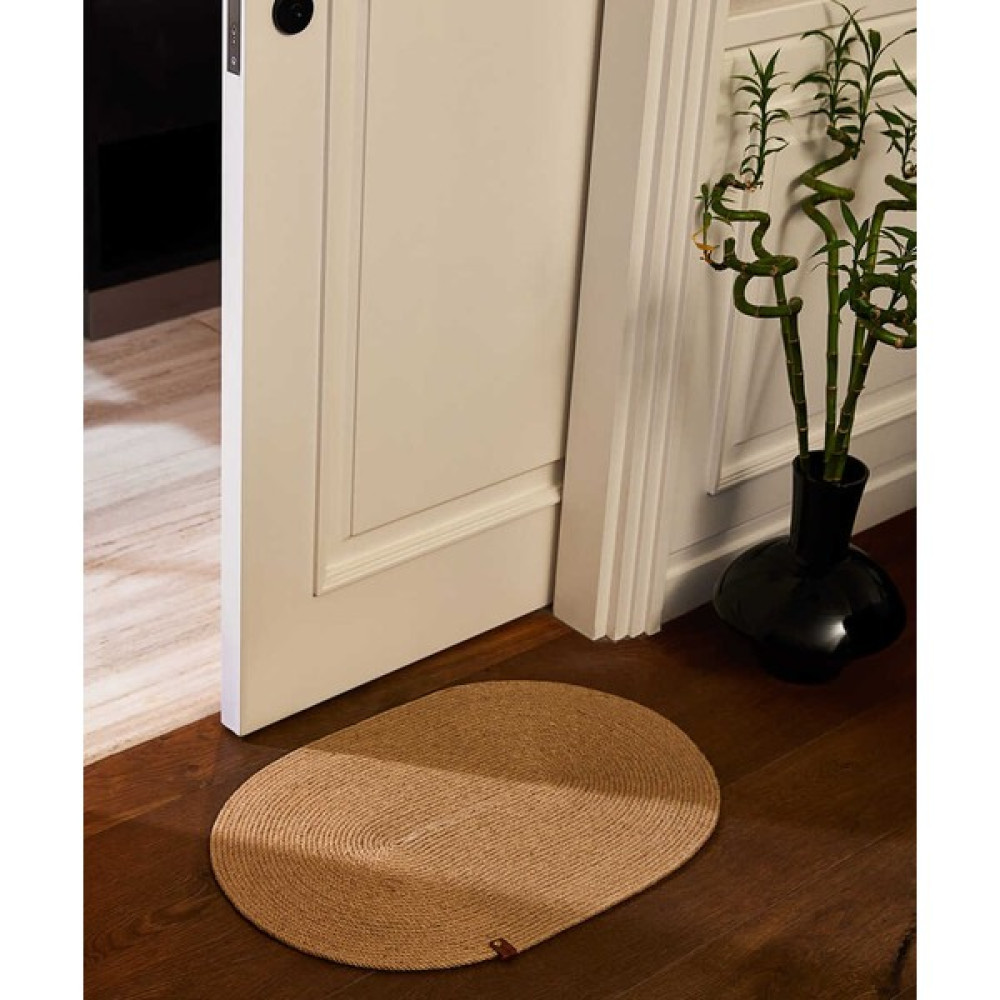 Birce Home El Dokuması Jüt, Desenli Kapı Önü, Paspas, Banyo Paspası, Balkon Paspası,hediyelik, Ev Eşyası. - Krem - 45 x 70 cm Paspas Fiyatı