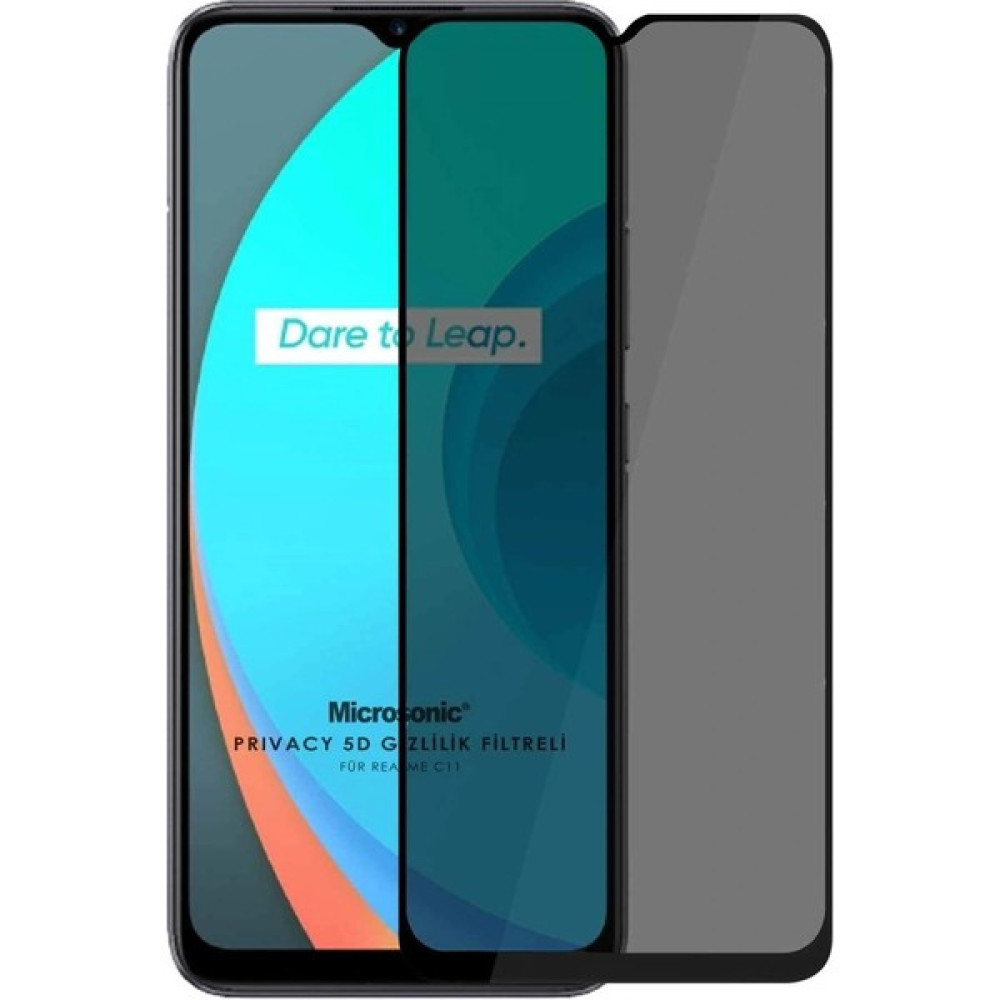 Birdeburada Realme C11 2021 - 5d Komple Kapatan Hayalet Cam Ekran Koruyucu - Siyah Cep Telefonu Ekran Koruyucusu Fiyatı