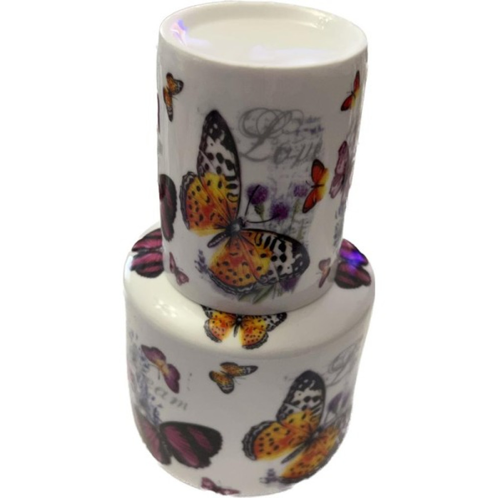 Birdie Home Porselen Kelebek Desenli Bardaklı Sürahi Sürahi Fiyatı