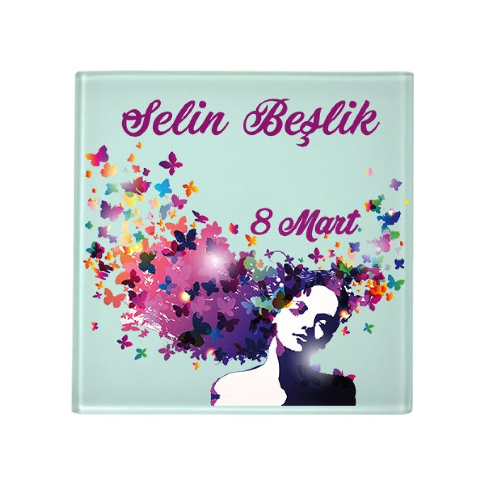 Biresimden 8 Mart Hediyesi Isim Baskılı Bardak Altlığı Oto Boyaları Fiyatı