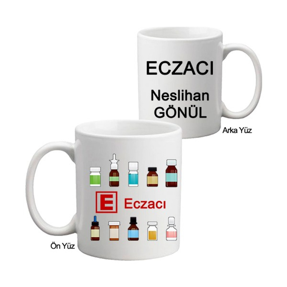 Biresimden Eczacıya Hediye Isimli Kupa Bardak Fincan / Bardak / Kahve Takımı Fiyatı