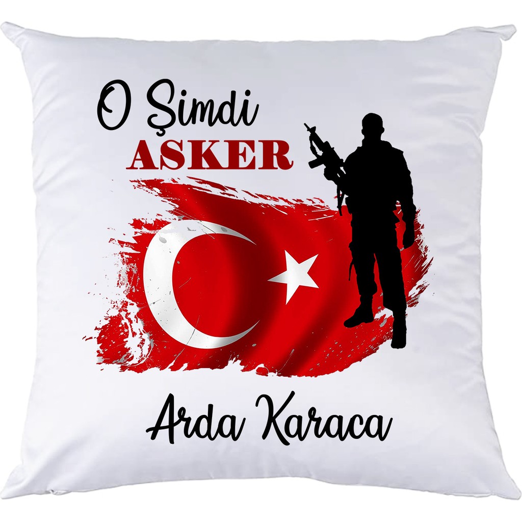 Biresimden O Şimdi Asker Hediyesi İsimli Yastık Yastık Kılıfı Fiyatı