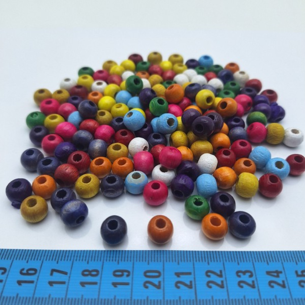birhobio 150 Adet 10MM Karışık Renkli Ahşap Boncuk Tahta Boncuk Renkli Boncuk Oyun & Hobi Fiyatı