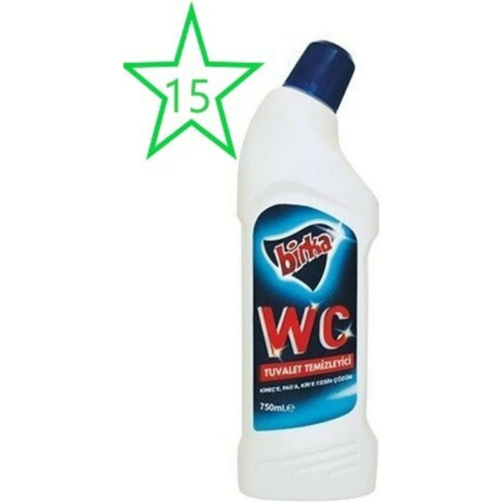 Birka Wc Tuvalet Temizleyici 750 ml x 15 Adet Temizlik Malzemeleri Fiyatı