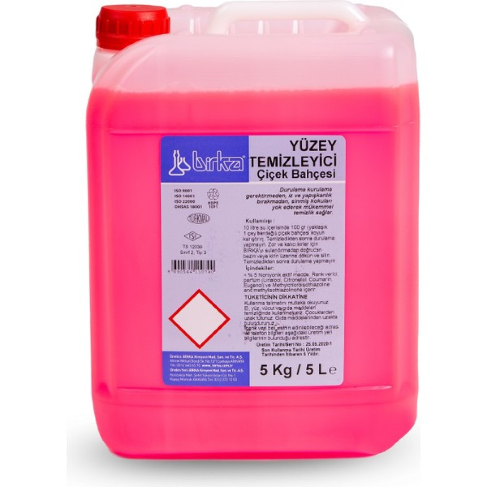 Birka Yüzey Temizleyicisi 5 Kg. (Çiçek Bahçesi) - 5 lt Parlatıcı ve Temizleyiciler Fiyatı