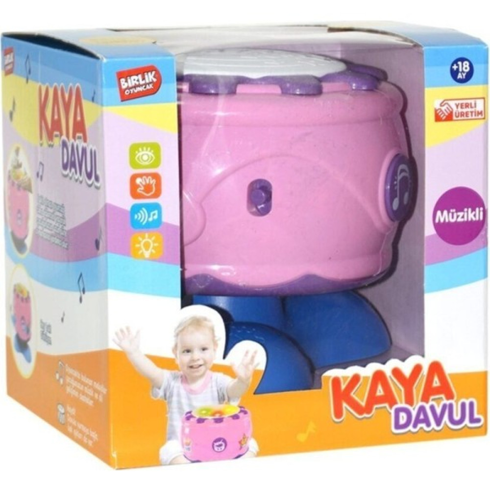 Birlik Toys URT009-02 Pilli Işıklı Kaya Davul Pembe - Renkli Eğitici Oyuncak Fiyatı