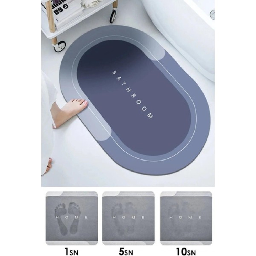 Birlikvar Ticaret Sihirli Su Emici Banyo Paspası Kaymaz Tabanlı Abdest Paspası 3,5 mm 40X60 Klozet Takımı Fiyatı