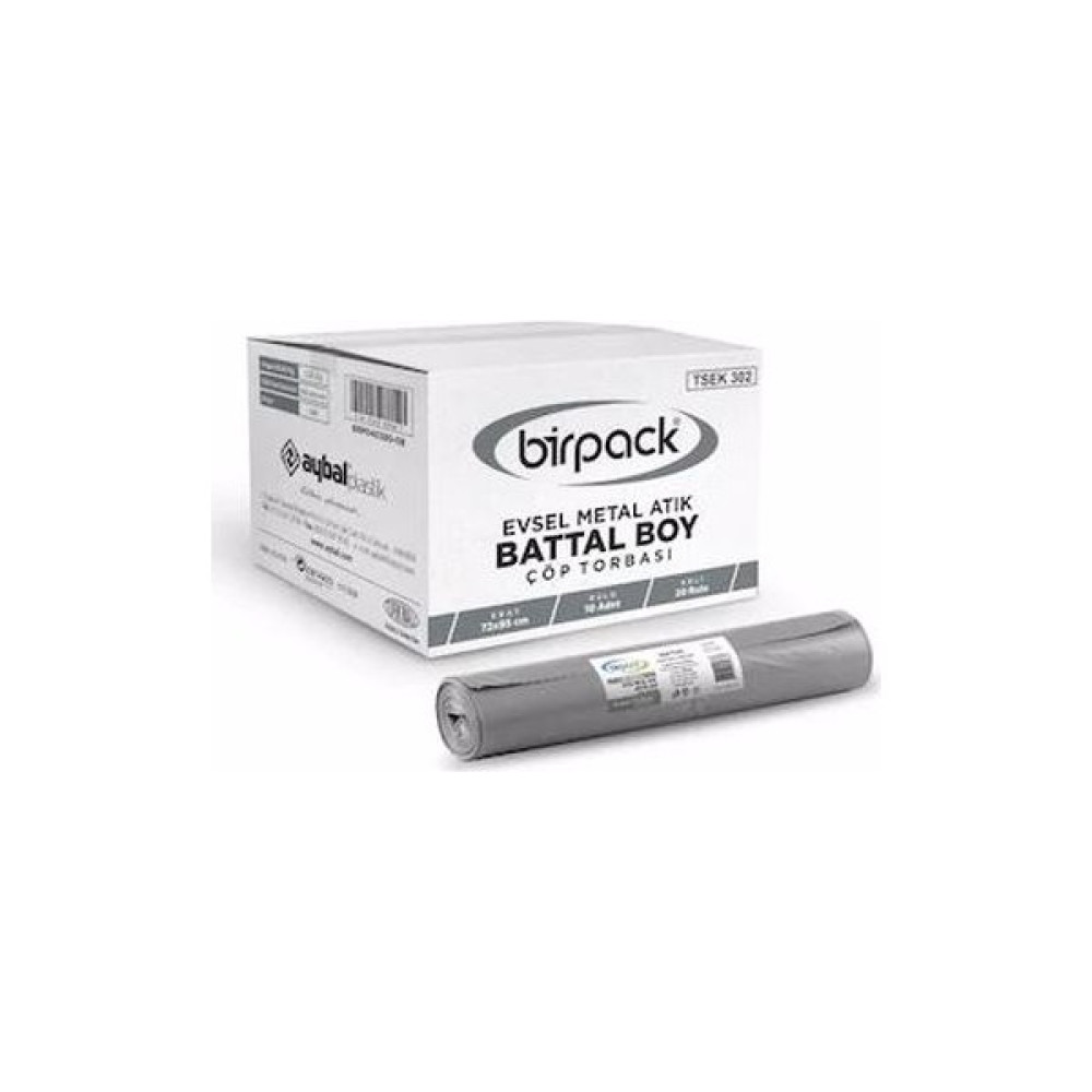 Birpack Evsel Metal Atık Battal Boy Çöp Torbası 72 x 95 20 Rulo Oto Boyaları Fiyatı