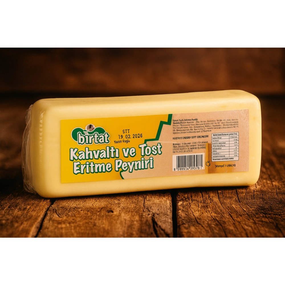 Birtat 1 kg Taze Blok Tost Peyniri Doğal İçerik ve Uzayan Kıvam ile Pratik Kullanım Peynir Fiyatı