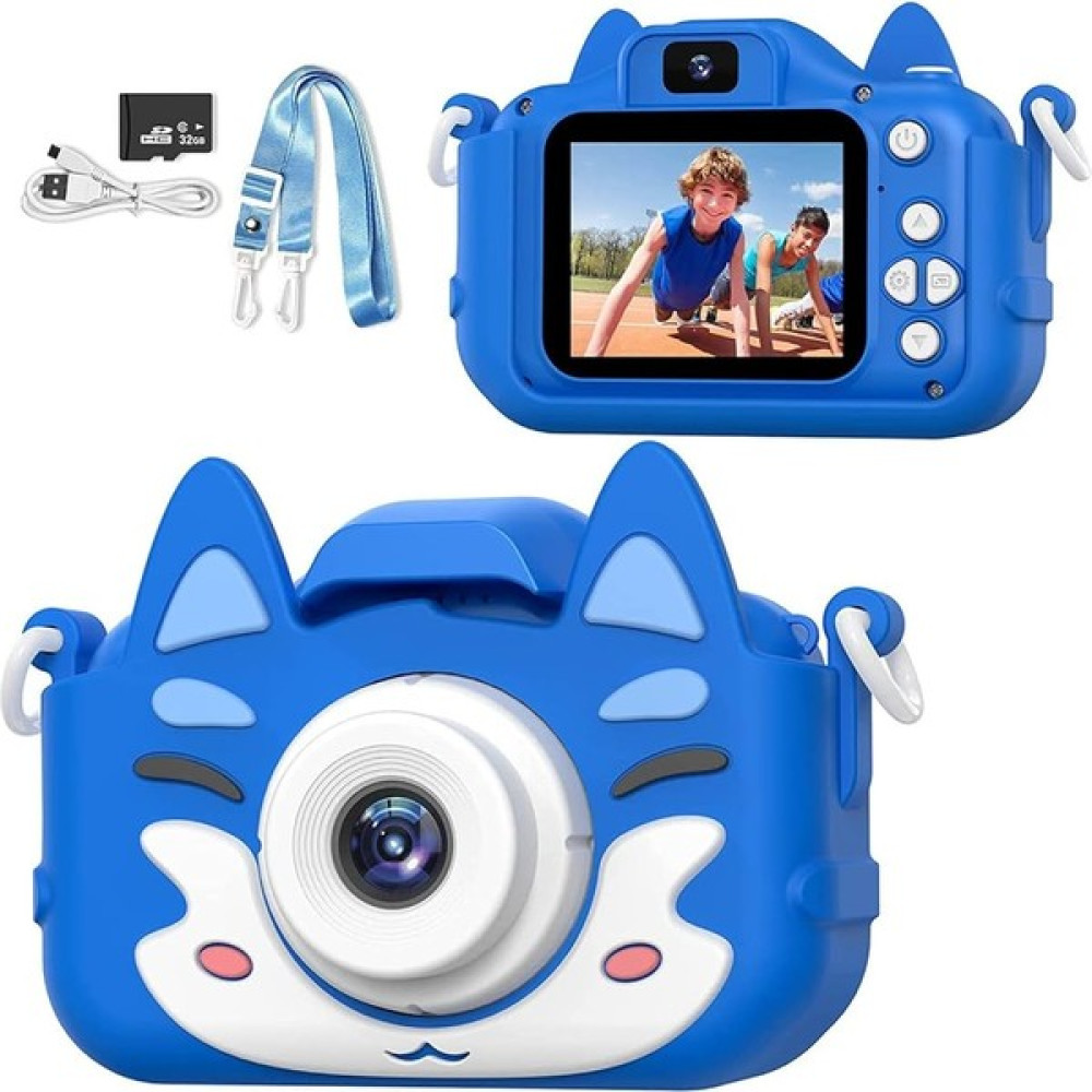 Birtech Dijital Fotoğraf Makinesi Çocuk Mini 1080P Hd Kamera Selfie Cocukfoto - Mavi Dijital Fotoğraf Makineleri Fiyatı