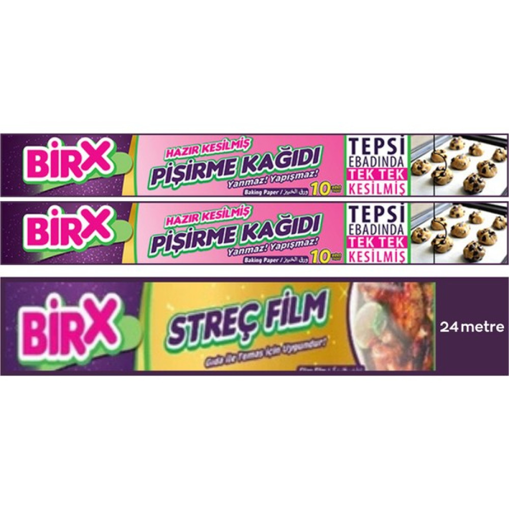 Birx Tanışma 2 Adet Pişirme Kağıdı 1 Adet 24 mt Gıda Steci Pişirme Kağıdı Fiyatı