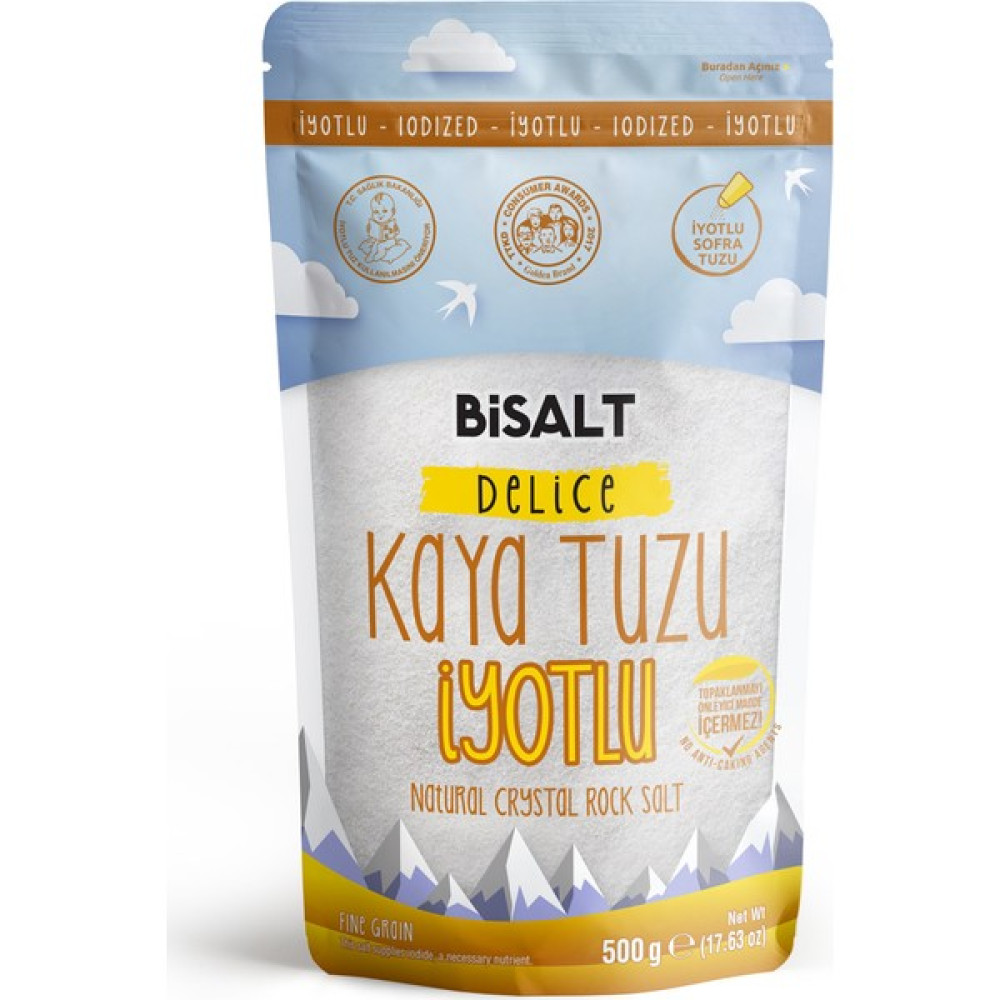 BİSALT Delice Kaya Tuzu Iyotlu 500 gr Diğer Fiyatı
