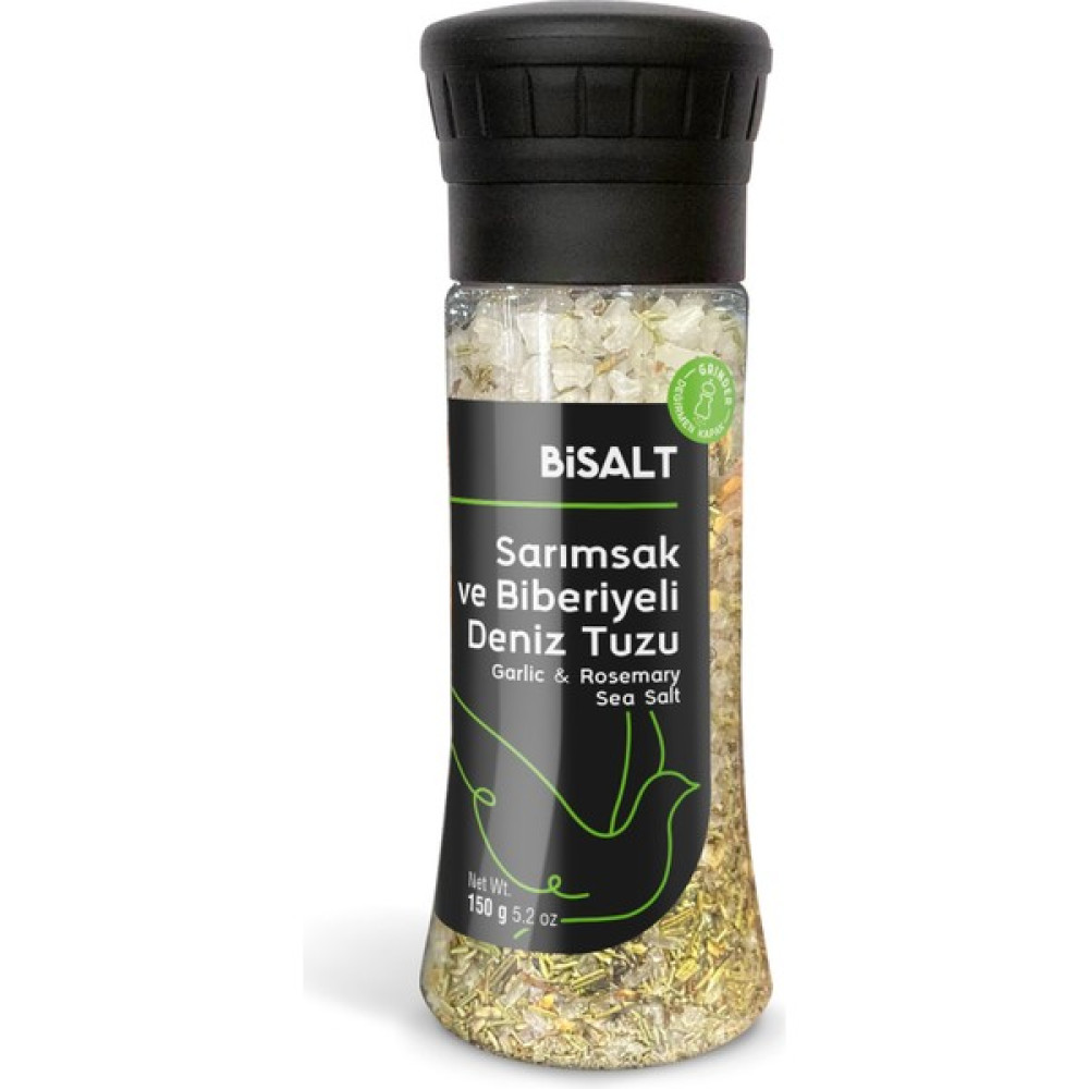 Bisalt Sarımsak ve Biberiyeli Deniz Tuzu Değirmen 150 G - 150 gr Diğer Fiyatı