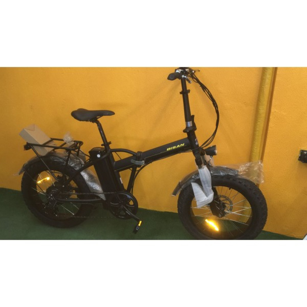 Bisan E-Folding F2 17 Kadro 1x7 Vites 20 Jant Fat Bike (Siyah-Sarı) Elektrikli Bisikletler Fiyatı
