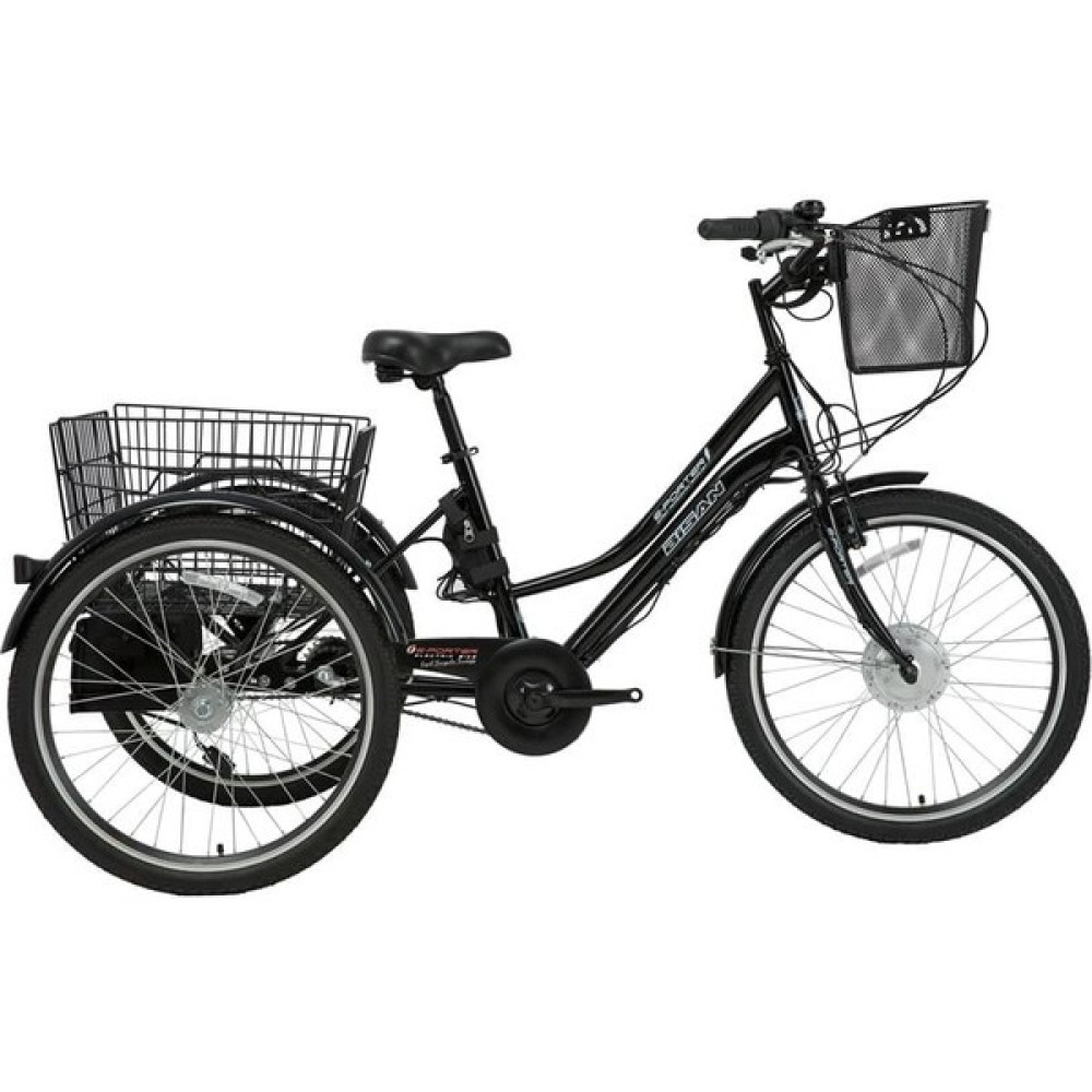 Bisan E-Porter Üç Tekerli Elektrikli Bisiklet 44CM V 24 Jant 3 Vites Lacivert Siyah Elektrikli Bisikletler Fiyatı
