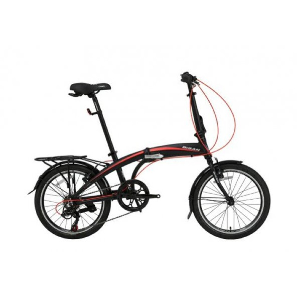 Bısan Fx 3500-Trn Katlanır Bısıklet 280Cm V 20 Jant 7 Vıtes Sıyah Kırmızı Katlanabilir Bisiklet Fiyatı