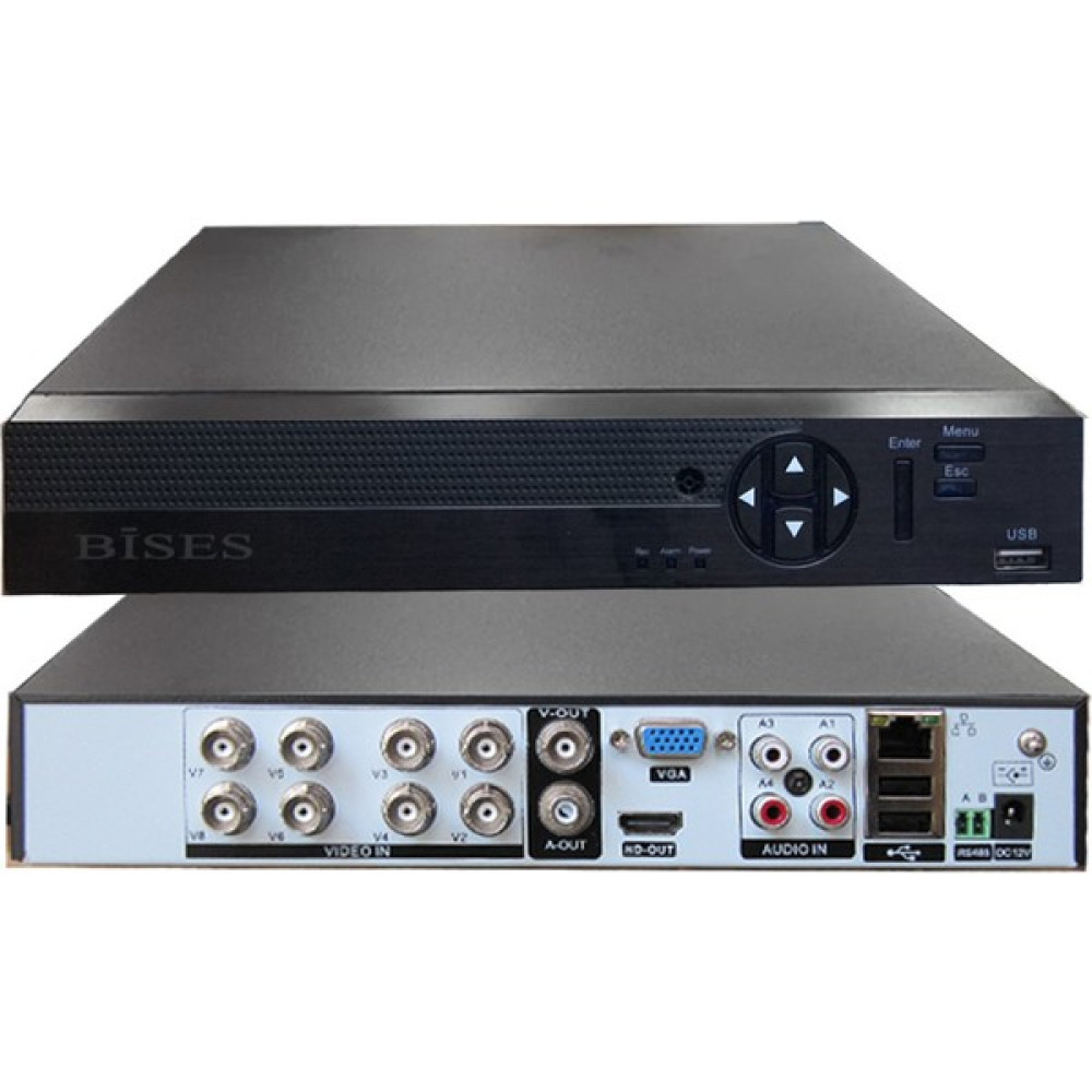 Bises 8 Kanal 5 Megapiksel Gerçek 1080P (1920X1080) Kayıt H265+ Ahd Güvenlik Kamerası Sistemleri Kayıt Cihazı BS-9008P Güvenlik Sistemi Kayıt Cihazı Fiyatı