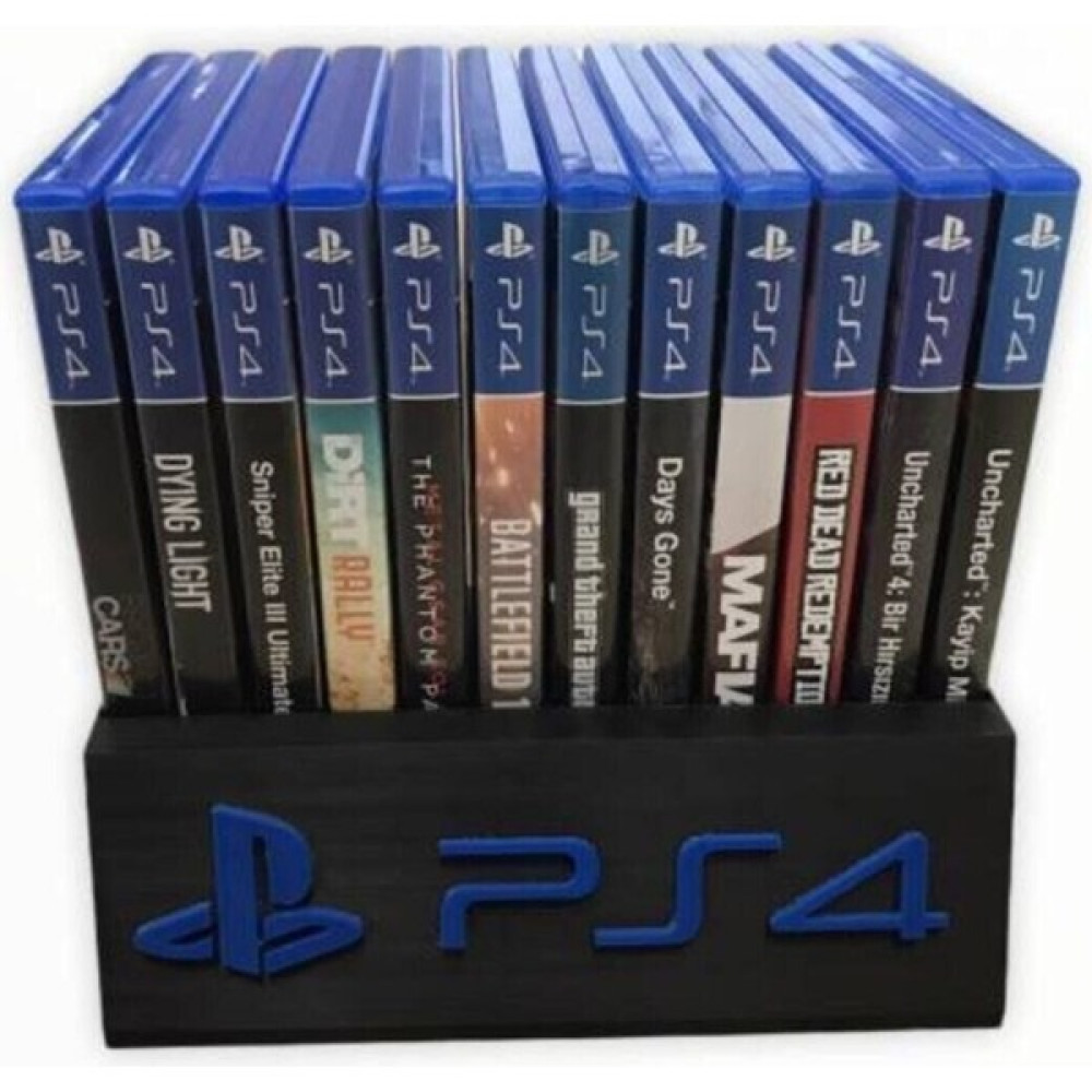 Bi'şeyler Sepeti Ps4 Oyun Standı (12 Oyun Kapasiteli) - Mavi Logo PlayStation 4 PS4 Oyunları Fiyatı