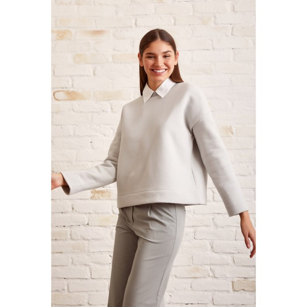 Bisiklet Yaka Oversize Sweatshirt Bayan Sweatshirt Fiyatı