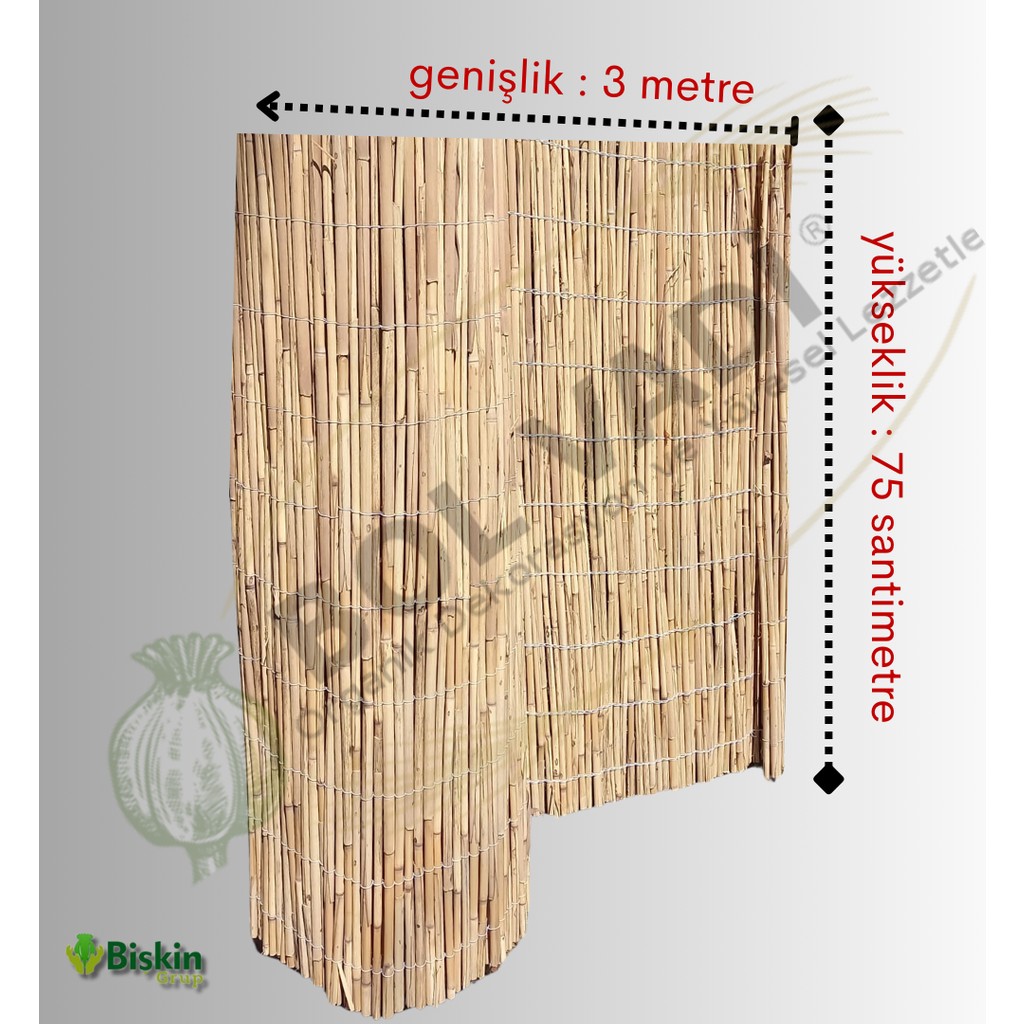 Bişkin 75 Cm X 300 Cm Afyonkarahisardan Misina Ipli Doğal Bambu Kamış Çit Bahçe Çiti Hasır Çit Gölgelik - 75 x 300 cm SSD / Solid State Drive Fiyatı