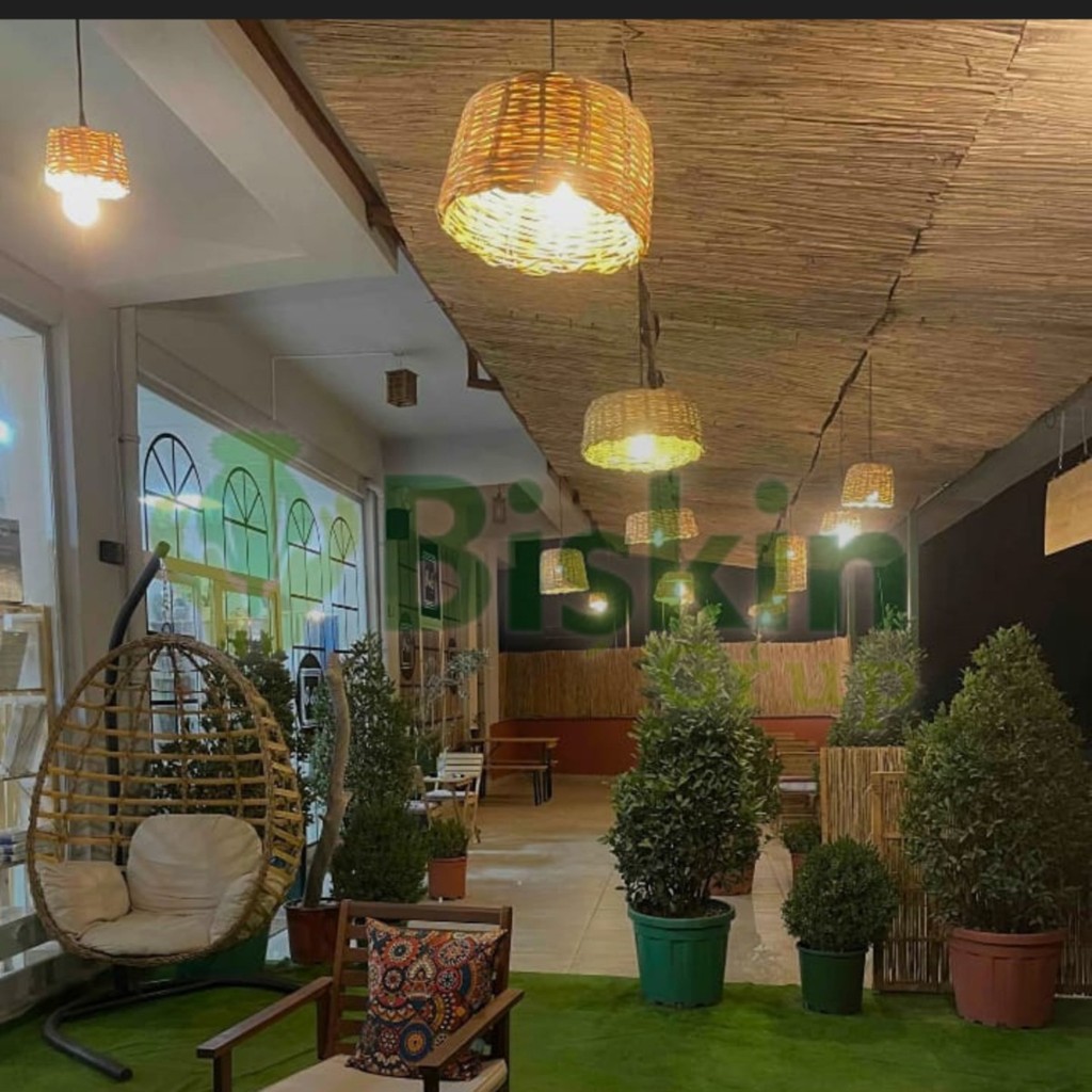 Bişkin Natural 60CM x 400CM Bambu Kamış Hasır Çit Dekoratif Bahçe Balkon ve Duvar Çiti Reed Fence Diğer Fiyatı