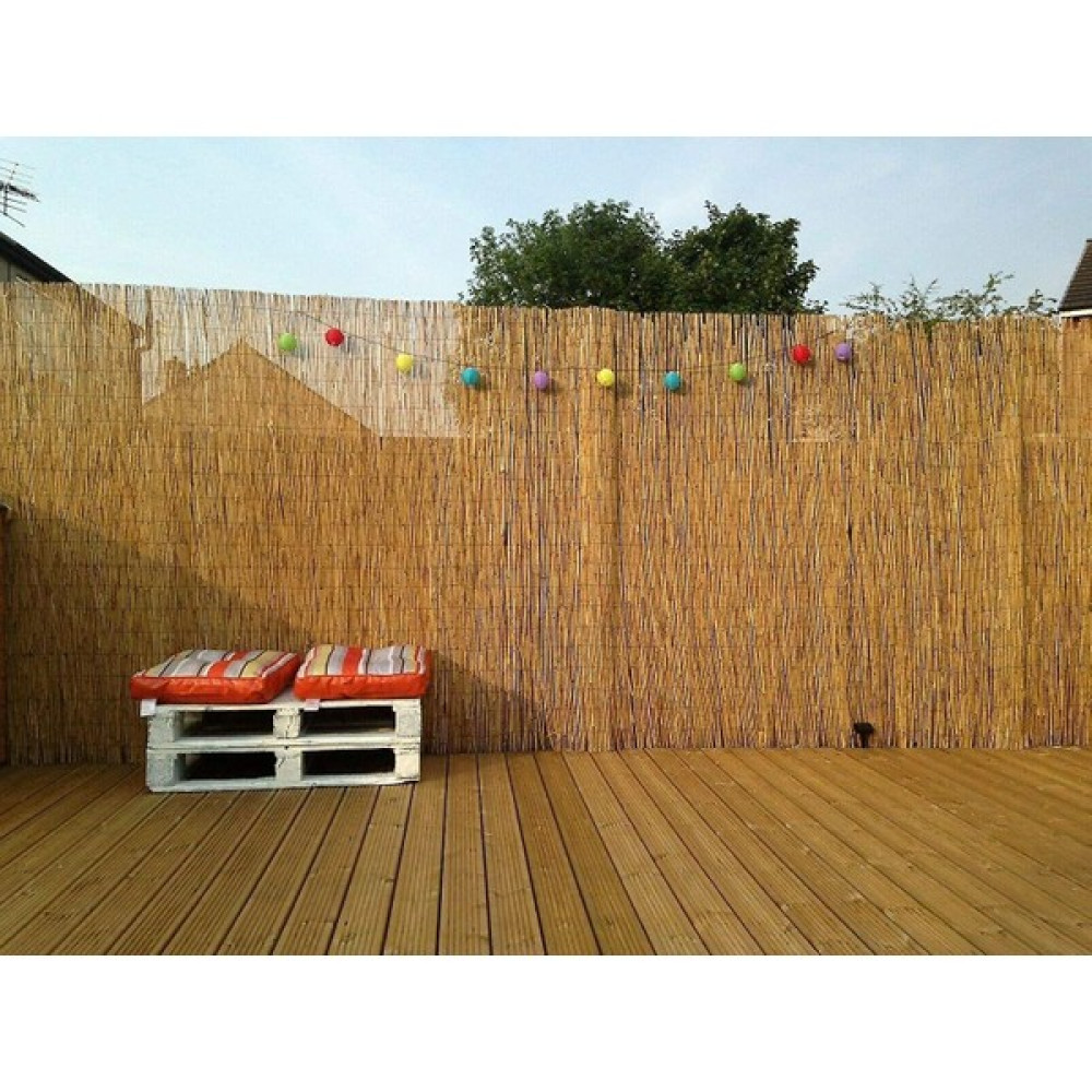 Bişkin Reed Fence Uv.Misina Ip Örgülü Doğal Kamış Çit Balkon Çiti Hasır Bambu Çit Bahçe Çiti Ve Gölgelik Dekor - 1metre x 1 metre Bahçe Çiti Fiyatı