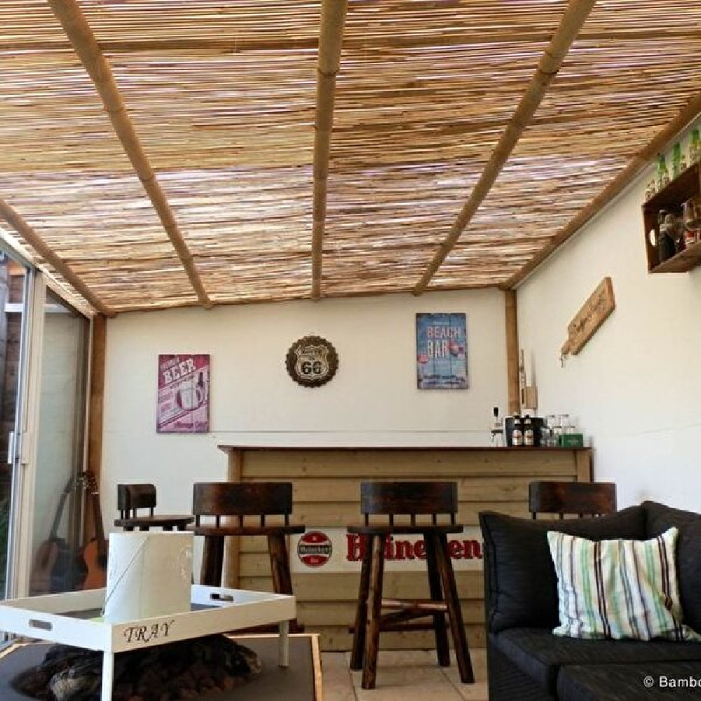Bişkin Reed Fence Uv.Misina Ip Örgülü Doğal Kamış Çit Balkon Çiti Hasır Bambu Çit Bahçe Çiti Ve Gölgelik Dekor - 1metre x 2 metre Bahçe Çiti Fiyatı