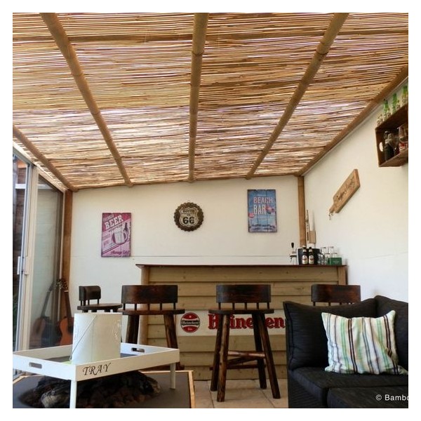Bişkin Reed Fence Uv.Misina Ip Örgülü Doğal Kamış Çit Balkon Çiti Hasır Bambu Çit Bahçe Çiti Ve Gölgelik Dekor - 1metre x 2 metre Diğer Fiyatı