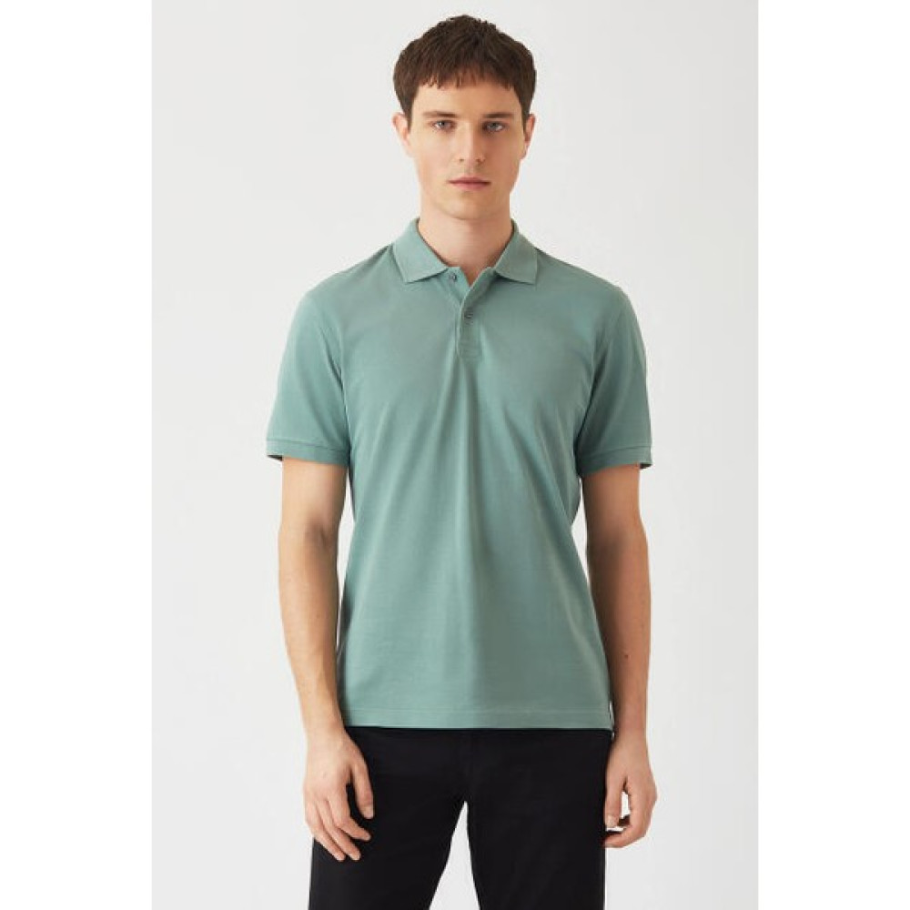 Bisse Erkek Balenli Yaka Basic Regular Fit T-Shirt MİNT TS22Y22013_D50 Erkek T-shirt Fiyatı