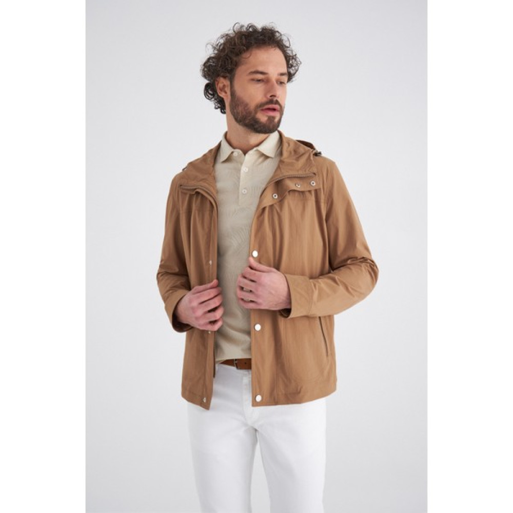 Bisse Erkek Kapişonlu Mont CAMEL MN22Y22103_D70 Erkek Yağmurluk Fiyatı