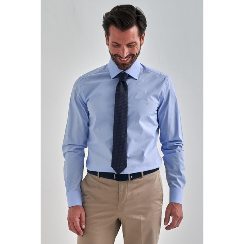 Bisse Erkek Modern Fit Uzun Kollu Klasik Gömlek MAVİ GM22Y221142_D35 Erkek Gömlek Fiyatı