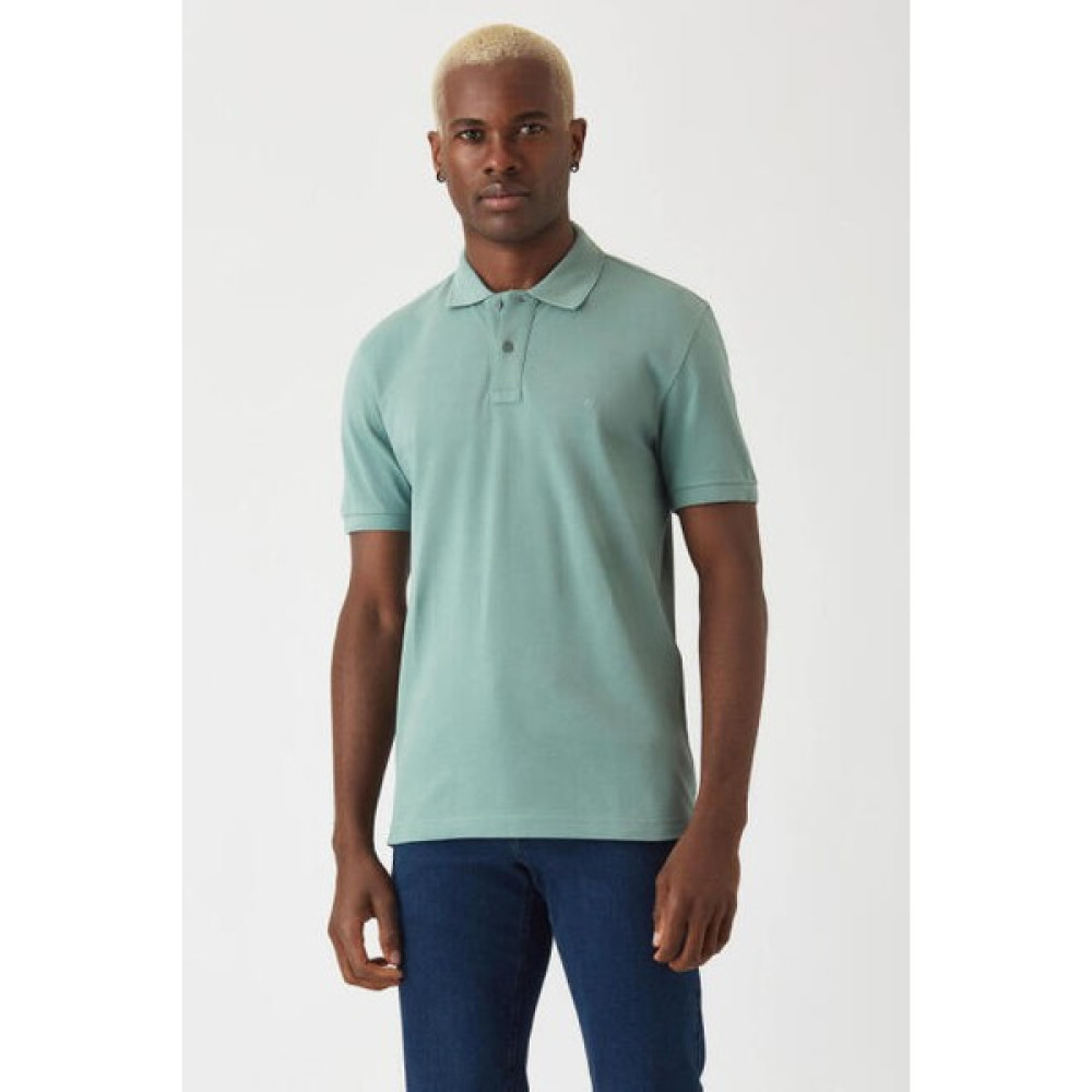 Bisse Erkek Petek Yakalı Basic Regular Fit T-Shirt MİNT TS22Y22014_D50 Erkek T-shirt Fiyatı