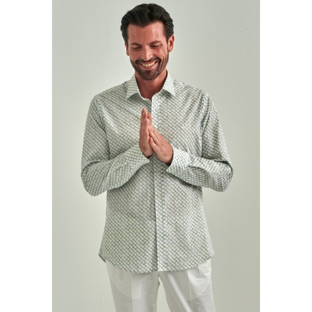 Bisse Erkek Regular Fit Uzun Kollu Spor Gömlek YEŞİL GM22Y221033_K47 Erkek Gömlek Fiyatı