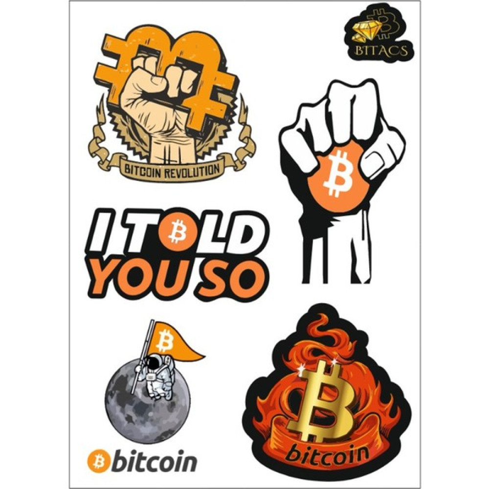 Bitacs Bitcoin (Btc) Tasarımlı Sticker Set - 18 x 25 cm Sticker Fiyatı