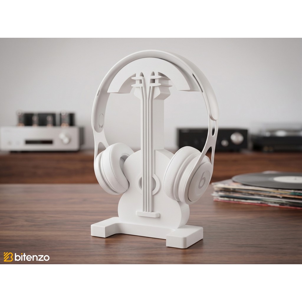 Bitenzo 3D Gitar Temalı Masaüstü Kulaklık Standı, Müzik Severlere Özel Ekipman Tutucu - Beyaz Diğer Fiyatı