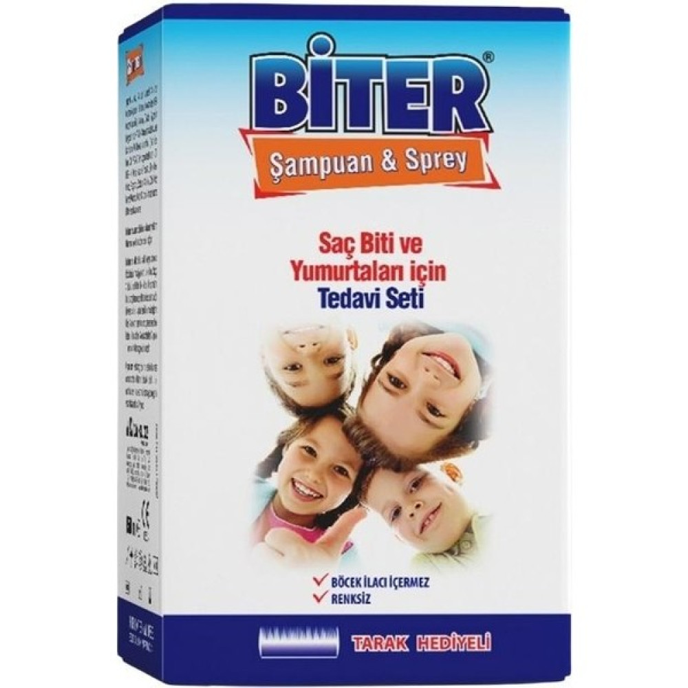 Biter Şampuan & Sprey Saç Biti ve Yumurtaları Için Seti(Sprey 100ML + Şampuan 150ML) Saç Şekillendirici Sprey Fiyatı