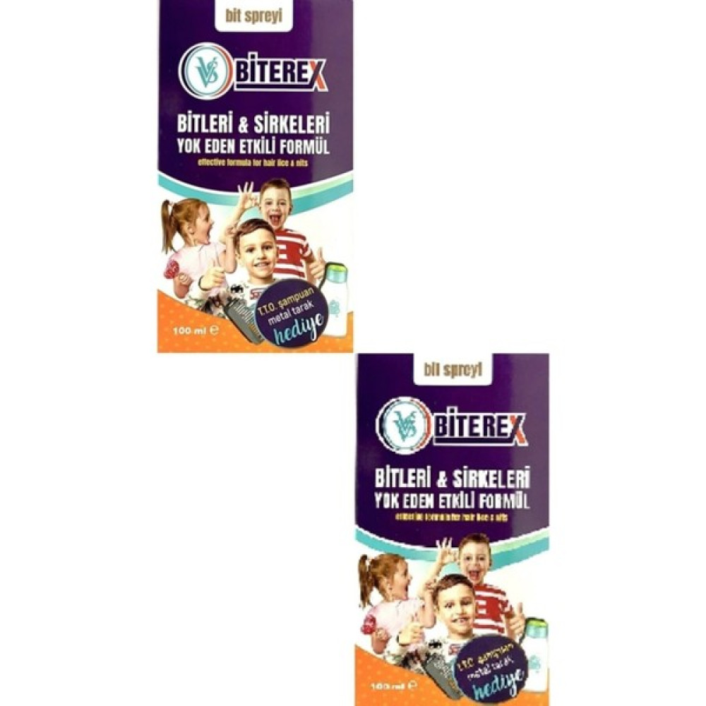 Biterex Vvs Bitspreyi 100 ml Tto Bitşampuanı Çelik Tarak X2 Sprey Saç Şekillendirici Sprey Fiyatı