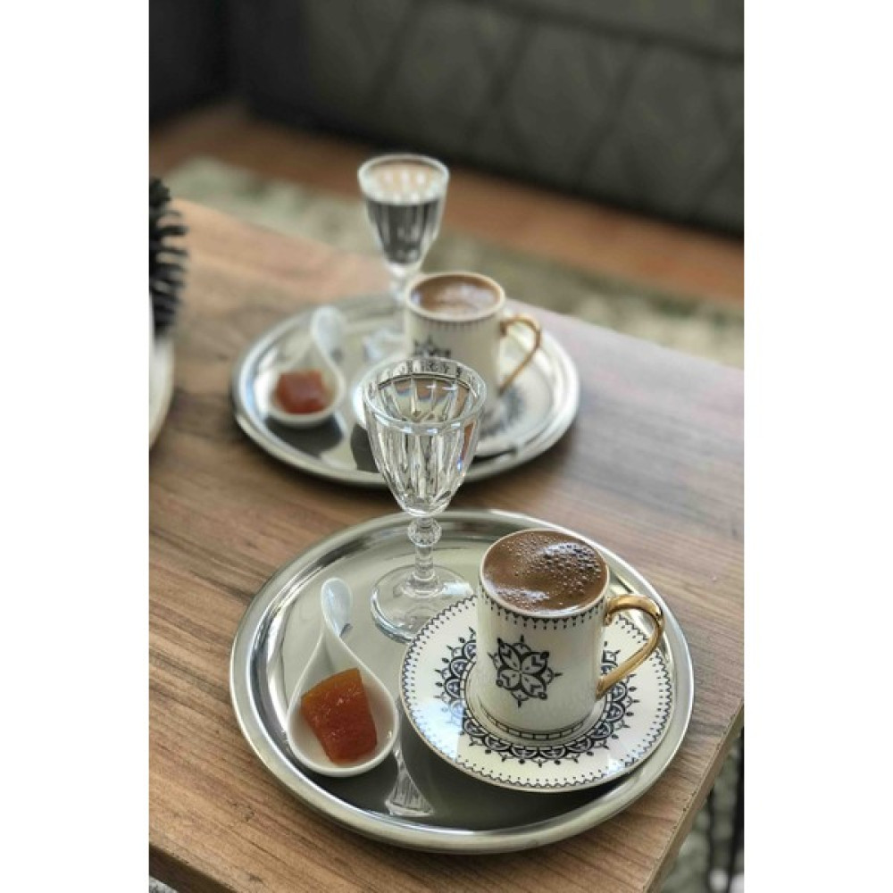 Biterse 6 Adet Çelik Tek Kişilik Sunum Tepsisi Servis Sunum Tabağı 20 cm Servis Tepsisi Fiyatı