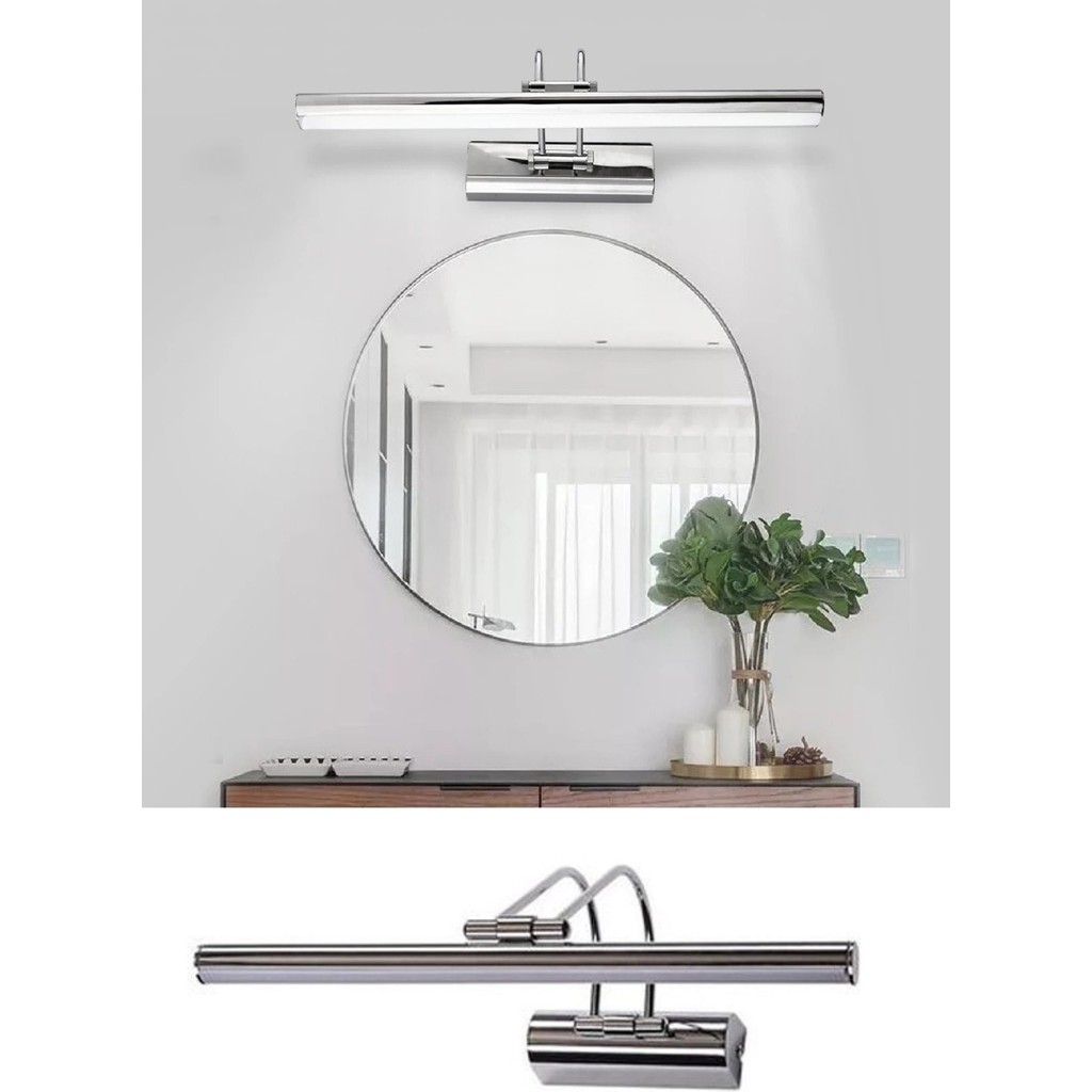 Biterse Banyo Aplik Duvar Ayna Resim Tablo Duvar Dekoratif Krom Aplik Aydınlatma Beyaz Işık 35 cm SSD / Solid State Drive Fiyatı
