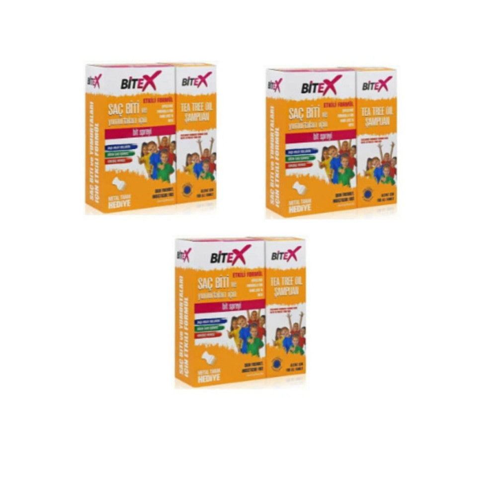 Bitex Bit Şampuanı 150 ml Bit Spreyi 100 ml Metal Tarak 3lü Şampuan ve Saç Kremi Fiyatı