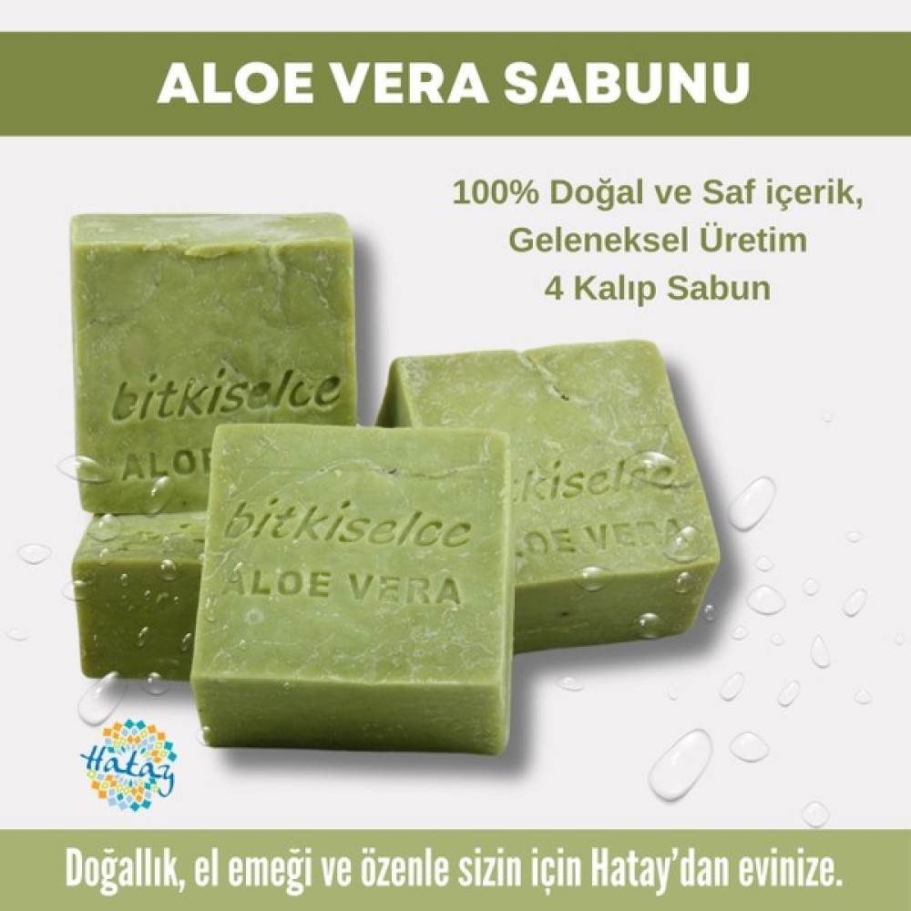Bitkiselce Doğal Aloe Vera Sabunu - Cildi Yatıştırır ve Nemlendirir, El Yapımı Sabun 450 gr - aloevera4ekosiy Oto Boyaları Fiyatı