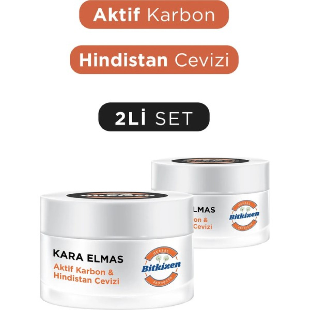 Bitkizen Aktif Karbon Diş Beyazlatma Tozu 2 Li Set Diş Beyazlatıcılar Fiyatı