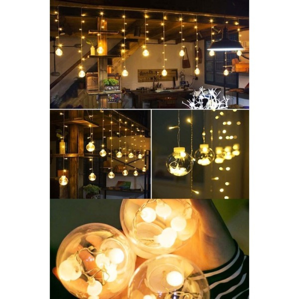 Biton Toptan Dekoratif LED Işıklı Top Perde LED Animasyonlu Perde LED Fişli 3 mt Yılbaşı Led Aydınlatmalar Fiyatı