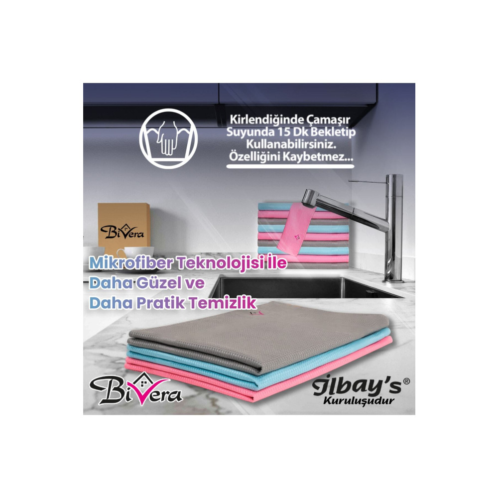Bivera 3 Lü 40x60 Cm Mikrofiber Temizlik Bezi Temizlik Malzemeleri Fiyatı