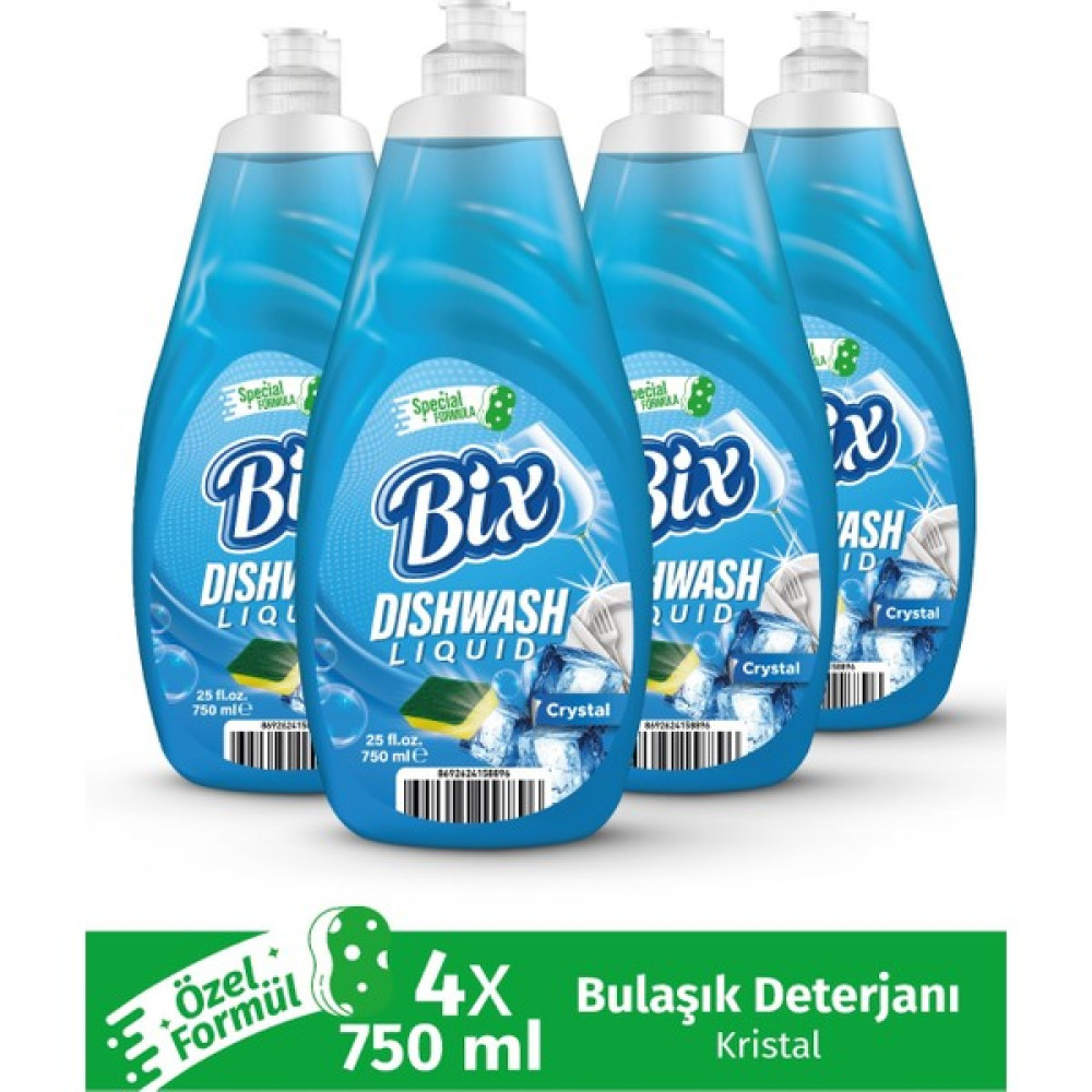 Bix Bulaşık Deterjanı Elde Yıkama 4 x 750ML Kristal - 750 ml Oto Boyaları Fiyatı