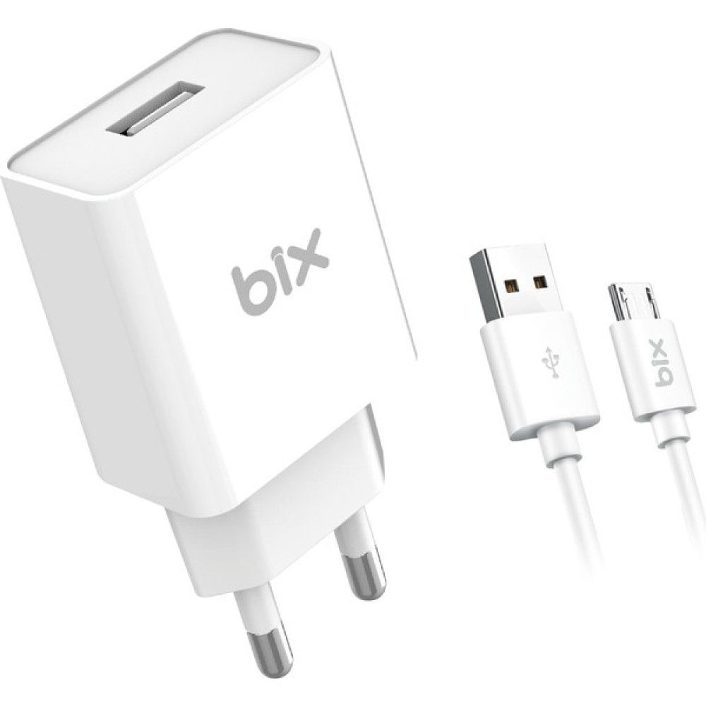 Bix BX-M10TA Samsung, Xiaomi, Huawei Uyumlu Orijinal 10W Hızlı Şarj Adaptörü & Mikro-USB Kablo - Beyaz Cep Telefonu Kablosu Fiyatı
