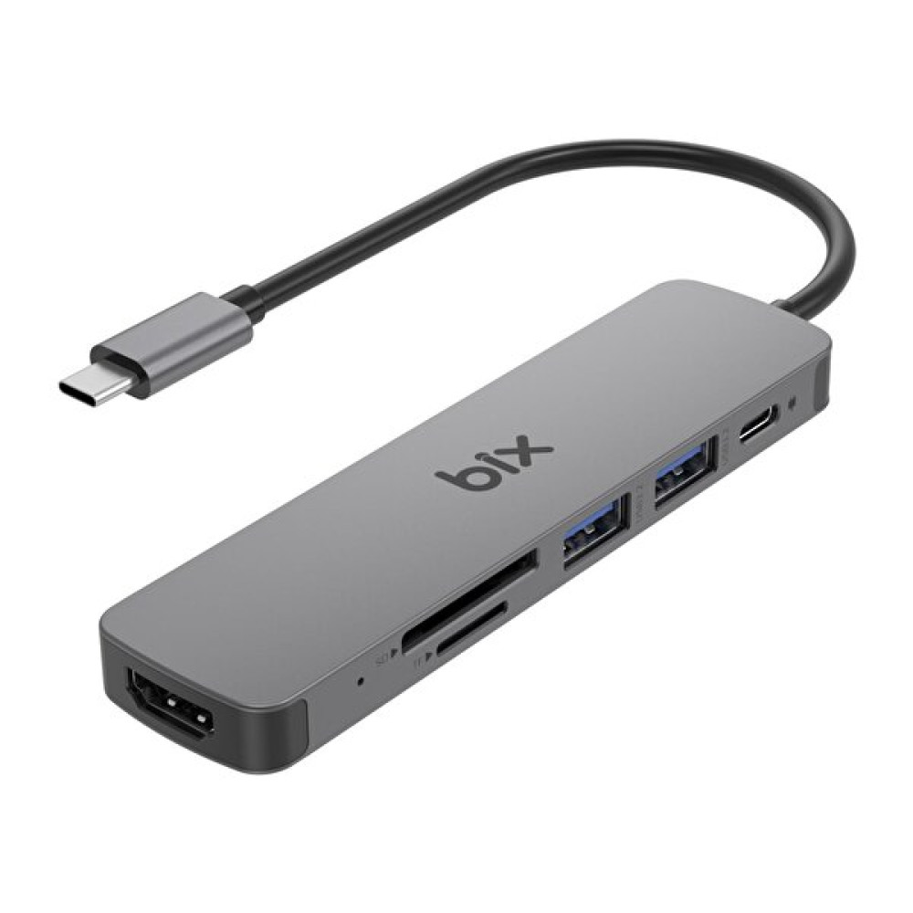 Bix Bx09Hb Type-C To 2xUSB 3.2 4K/30Hz Hdmi SD TF Kart Okuyucu Çoklayıcı Hub Adaptör Bilgisayar Çevirici ve Adaptörü Fiyatı